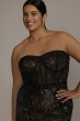 Plus Size Strapless Corset Gown with Trumpet Skirt WBM3095W