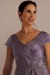 Satin A-Line Gown with Embroidered Waist WBM3103