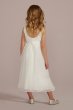 Scoop Back Tea-Length Flower Girl Dress WG1454
