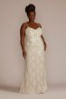 Lace Sheath Tall Plus Wedding Gown with Overskirt 4XL9SWG916