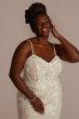 Lace Sheath Tall Plus Wedding Gown with Overskirt 4XL9SWG916