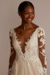 Lace Long Sleeve Lined Bodice Tall Wedding Gown 4XLSLLBSWG862
