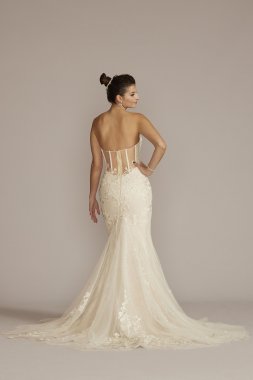 Sparkling Corset Bodice Mermaid Tall Wedding Gown 4XLSWG920