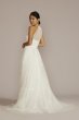 Halter Tulle Tall Wedding Gown with Tiered Skirt 4XLWG4050
