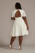 Flutter Sleeve Tea-Length Plus Size Dress 9SDWG1047