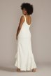 Crepe Plus Size Wedding Dress with Ruffle Skirt 9SDWG1052