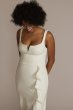 Crepe Plus Size Wedding Dress with Ruffle Skirt 9SDWG1052