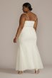 Floral Beaded Sheath Plus Size Wedding Dress 9WGIN5113