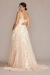Illusion Plunge V-Neck Lace Wedding Gown CWG924