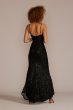 Illusion Deep-V Sparkle Lace Sheath Gown D21NY22156V1