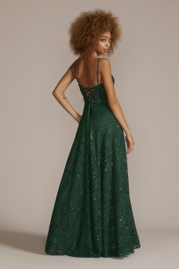 Sparkle Lace Dress with Corset Bodice D24NY22001V4