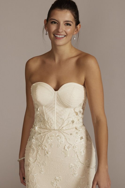 Sparkling Corset Bodice Mermaid Wedding Gown SWG920