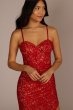Allover Lace Corset Sheath with Side Slit WBM2897