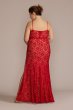 Plus Size Allover Lace Corset Sheath with Slit WBM2897W