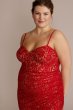 Plus Size Allover Lace Corset Sheath with Slit WBM2897W