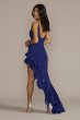 Asymmetrical Ruffled Slit Crepe Dress WBM3021V1