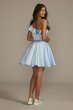 One Shoulder Ruffled Party Dress Fifteen Roses WBM3057