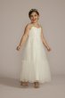 Lace and Tulle Spaghetti Strap Flower Girl Dress WG1447