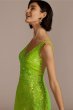 Cascading Sequin Tank Gown with Side Slit WGIN20248B