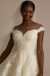 Cap Sleeve V-Back Beaded Ball Gown Wedding Dress CWG959