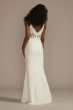 Illusion Corset Crepe Sheath Wedding Dress SDWG1150