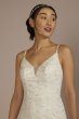 Sequin Floral A-Line Spaghetti Strap Wedding Dress SDWG1173