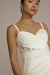 Corset Bodice Pleated Tall Plus Wedding Dress WG4073