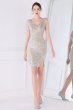 Light Blue Sequins Cocktail Dress with Fringes E202283182
