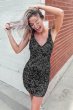 Royal Blue V Neck Sequins Homecoming Dress E202283169