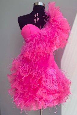 Fuchsia Sweetheart Short Homecoming Dress with Ruffles E202283186