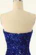 Royal Blue Sweetheart Sequins Tight Homecoming Dress E202283189