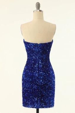 Black Sweetheart Sequins Tight Homecoming Dress E202283191