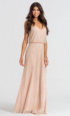 Long Blush Pink Bridesmaid Dress AP-091866700-B