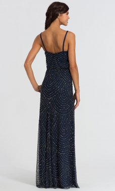 Sequin Navy Long Bridesmaid Dress AP-091866700-N