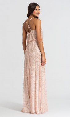Blush Pink Long Bridesmaid Dress AP-091891180-B