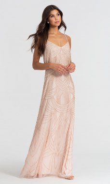 Blush Pink Long Bridesmaid Dress AP-091891180-B