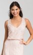 Long Blush Beaded Bridesmaid Dress AP-091900120-B