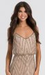 Taupe Beaded Long Bridesmaid Dress AP-AP1E200215-TP