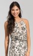 Taupe and Pink Long Bridesmaid Dress AP-AP1E201206