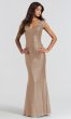 Sequin Cap-Sleeve Bridesmaid Dress BJ-BM-1617