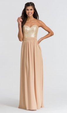 Long Strapless Bridesmaid Dress by BJ-BM-1630