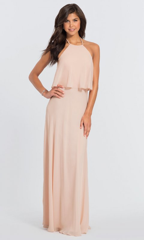 Popover Chiffon Bridesmaid Dress BLF-L-7006