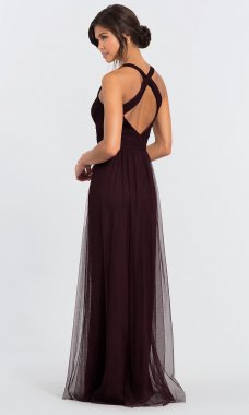 Long Tulle Bridesmaid Dress 7012 BLF-L-7012
