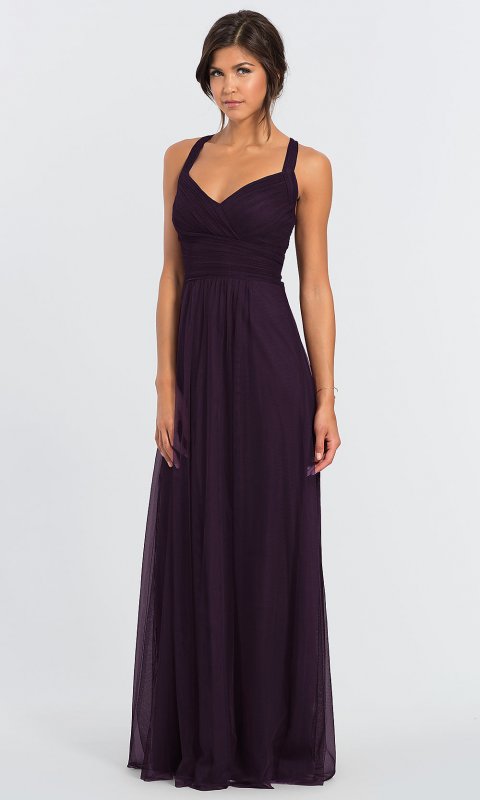 Long Tulle Bridesmaid Dress 7012 BLF-L-7012