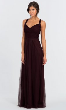 Long Tulle Bridesmaid Dress 7012 BLF-L-7012
