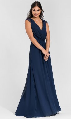 A-Line Long Chiffon Bridesmaid Dress HYP-5600