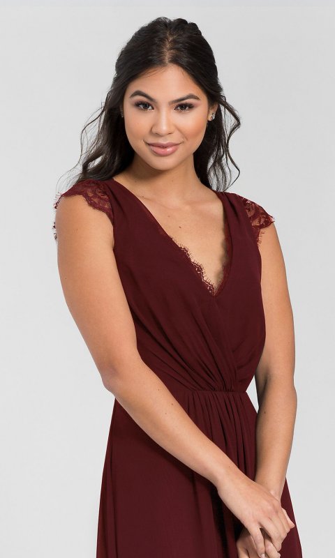 A-Line Long Chiffon Bridesmaid Dress HYP-5600