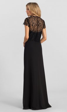 Lace-Jacket Long Bridesmaid Dress HYP-5621