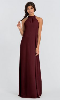 Elena Long Shift Chiffon Formal Bridesmaid Dress JAUG-C-Elena-Long