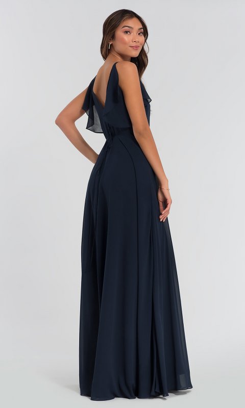 Long Chiffon Cassie Bridesmaid Dress JY-BM-Cassie